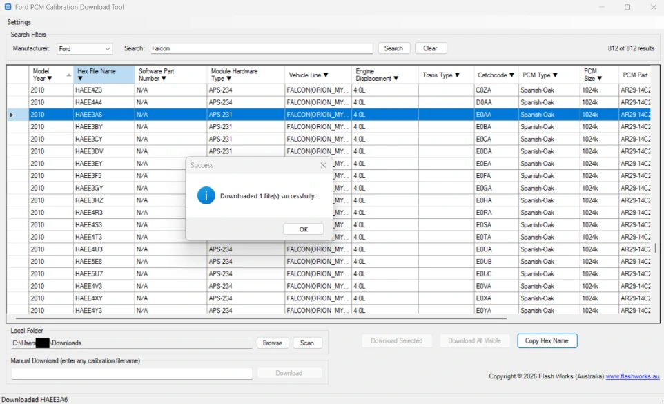 Ford Calibration File Download Tool